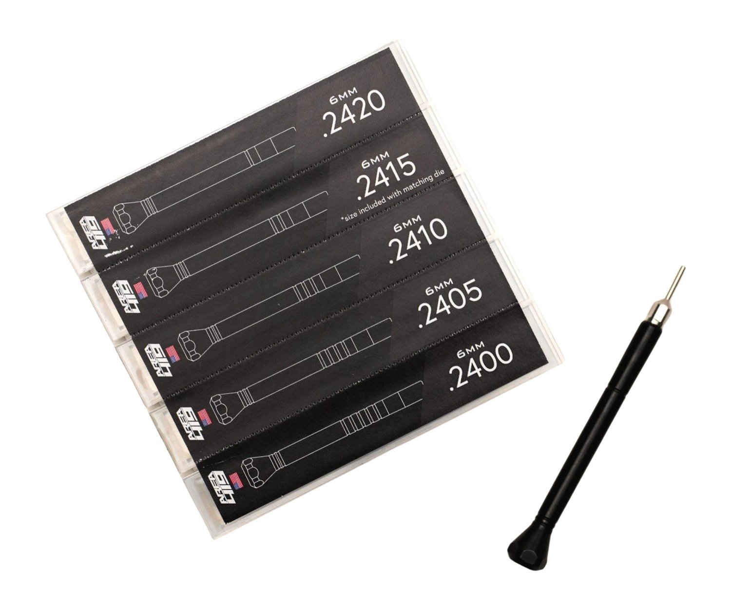Area 419 419-Mandrels-6mm Zero Sizing Die Kit, 4 Mandrels, 17-4PH Steel - Area 419 - 6MM