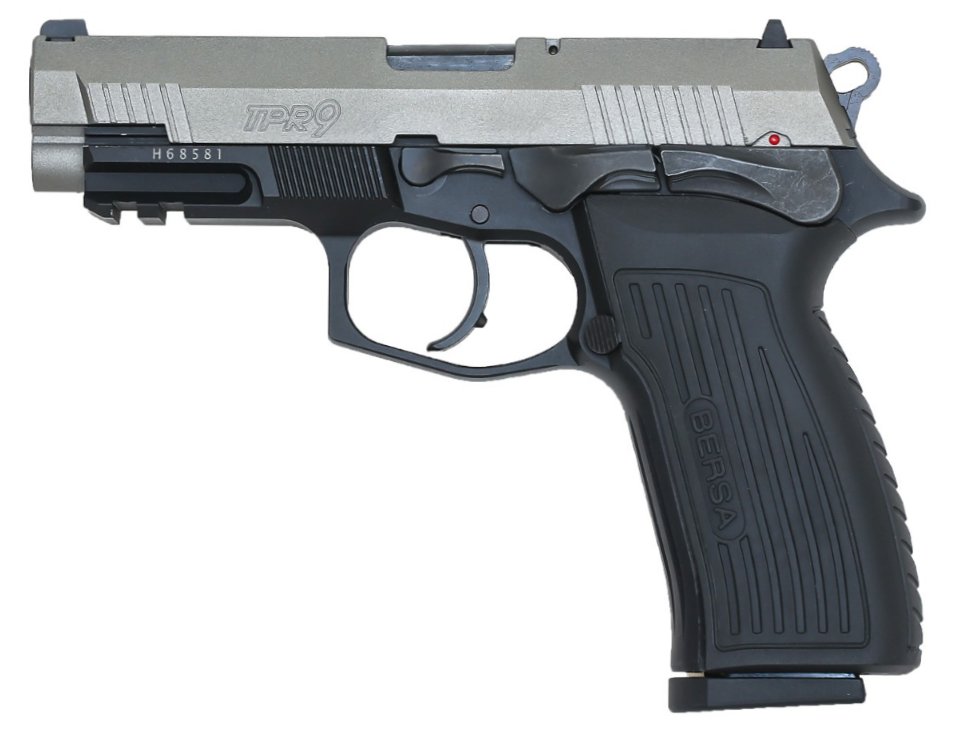 Bersa TPR9DT Thunder Pro 9mm Luger 4.25" 17+1 Black Nickel Steel Slide - Bersa - 9mm