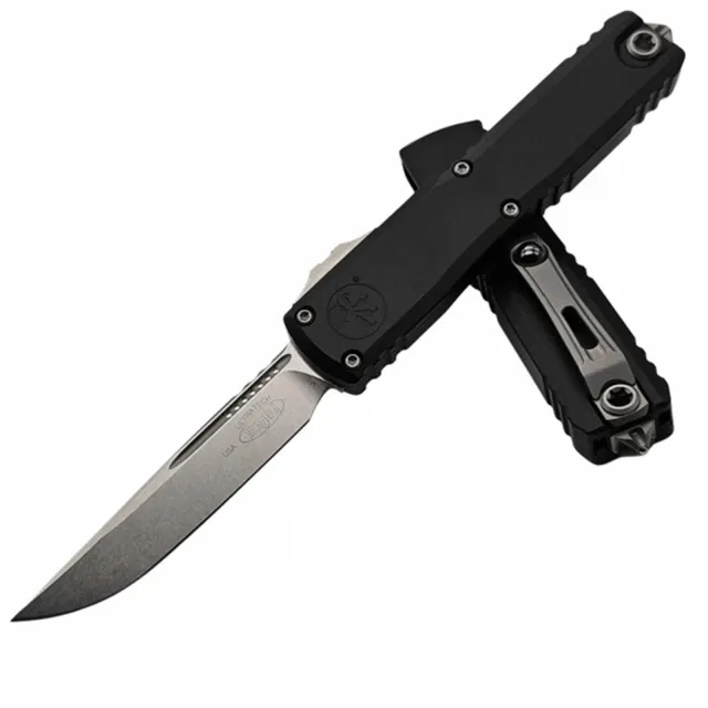 Microtech Ultratech G3 ZBP 3.55 In SE Stonewash Black ALU HNDL - MICROTECH