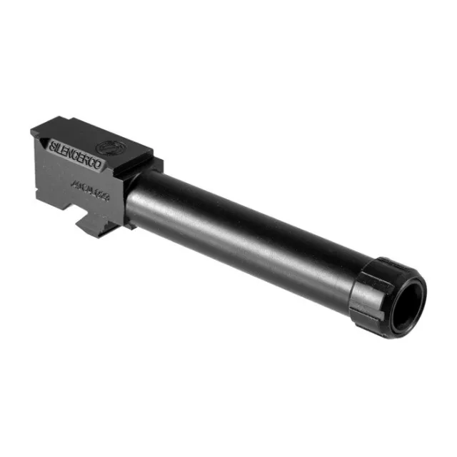 SilencerCo AC1757 Threaded Barrel 4.50" .40 S&W Black Nitride Steel - SilencerCo - 40 S&W