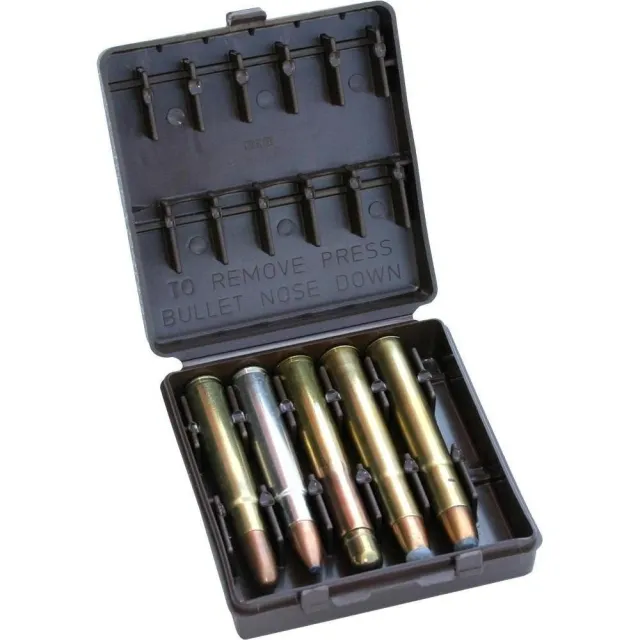 MTM Case-Gard Big Game Ammo Carrier - Brown, 10RD - MTM Case-Gard - 378 WBY - 500 Nitro