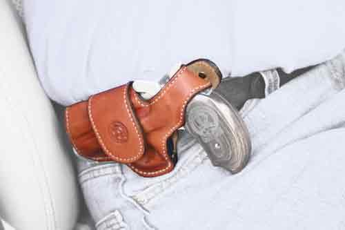 Buy Bond Arms BAHDT350TNLBT Driving Holster LH Thumbsnap Tan Leather online
