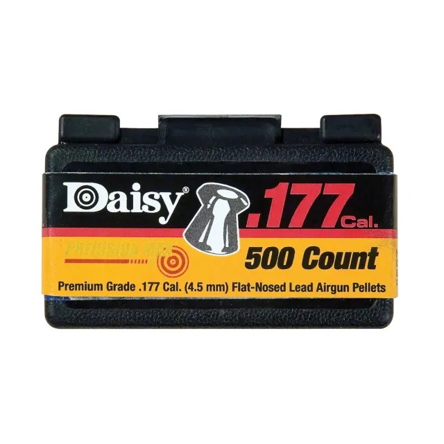 Daisy PELLET 177CAL 500 CT Flat-Nosed Lead Pellets in Flip-Top Box with Belt Clip - Daisy Manufacturing Co., Inc. - .177