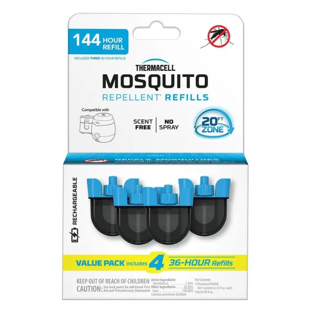 Thermacell Rechargeable Mosquito Repellent Refill 36HR 4-Pack - Thermacell Repellents Inc.