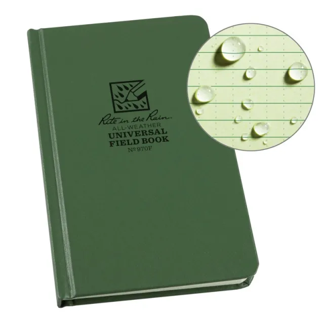 Rite in the Rain Fabrikoid Universal Bound Book 4.75x7.5 Green