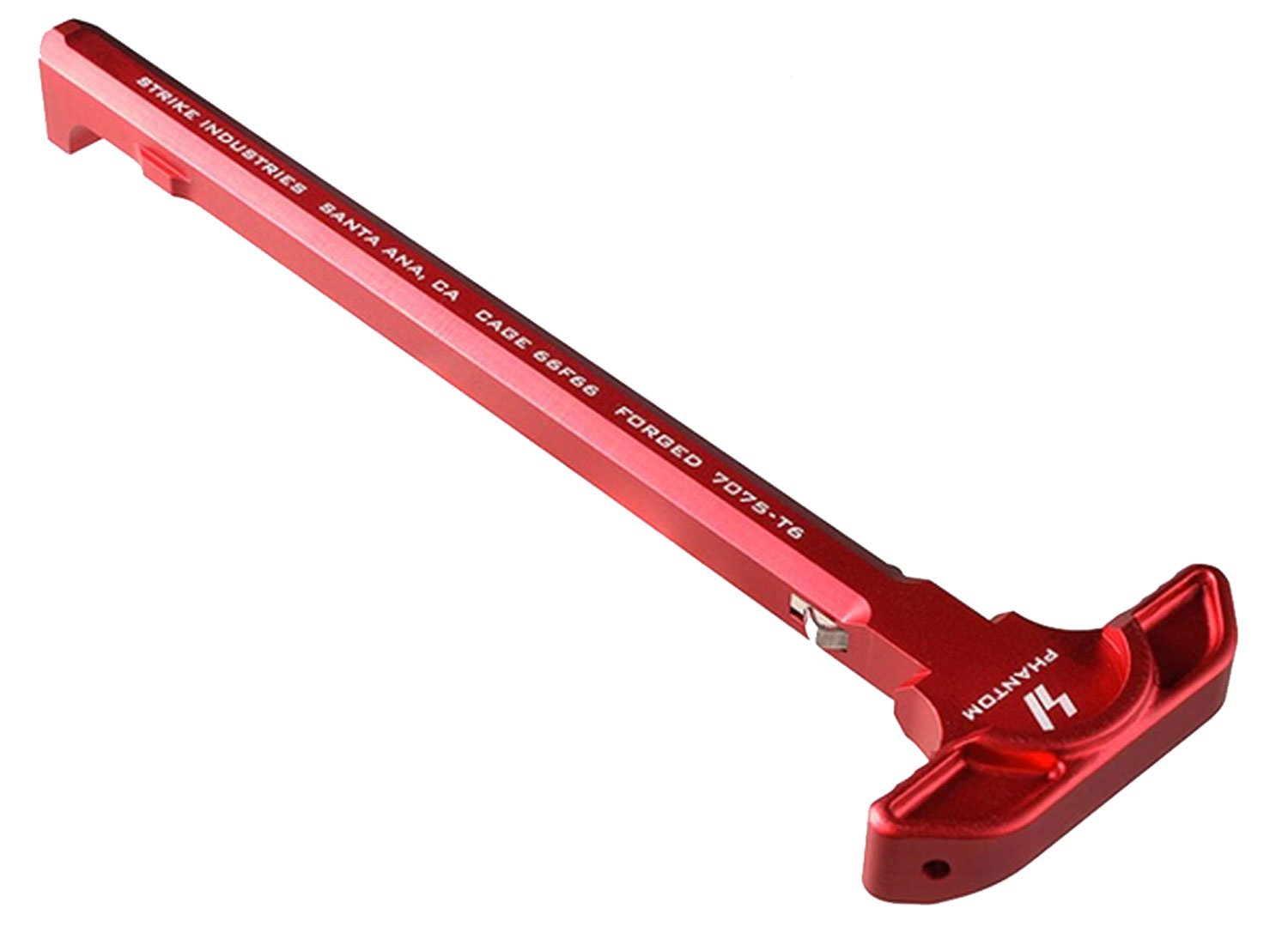 Strike Industries Latchless Charging Handle AR-15 Red Aluminum - Strike Industries