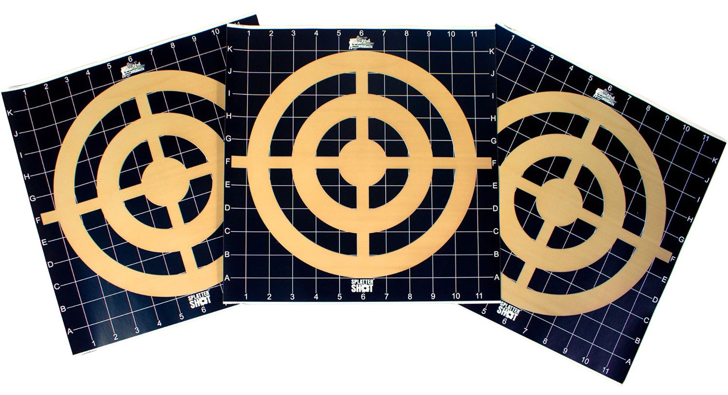 Pro-Shot THSI123PK 12x12 Black/Orange Hanging Paper Target 3-Pack - PROSHOT - 12"X12"