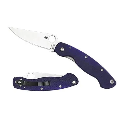 Buy Spyderco C36GPDBL Military 4" Folding Knife, CPM-S110V, Dark Blue G-10 online