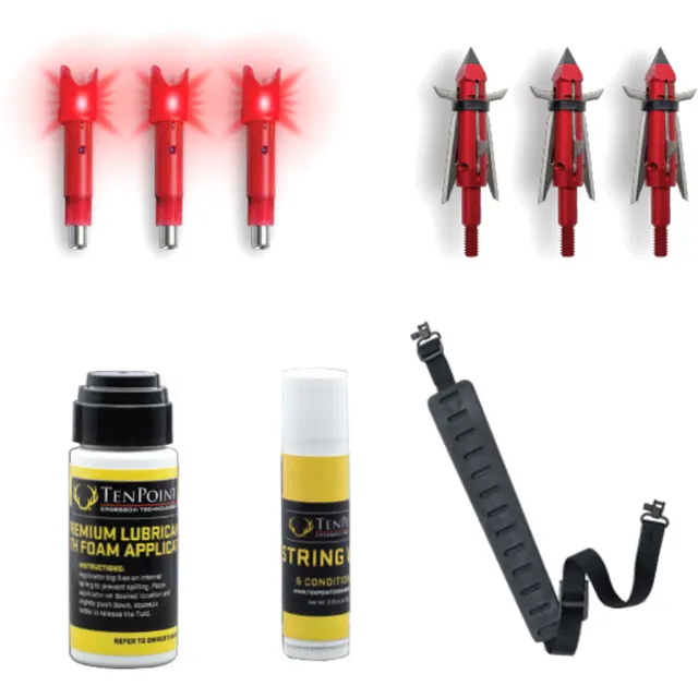 TenPoint HCA1125 Ready-to-Hunt Kit: Nocks, Broadheads, Sling, Lubricant - TenPoint