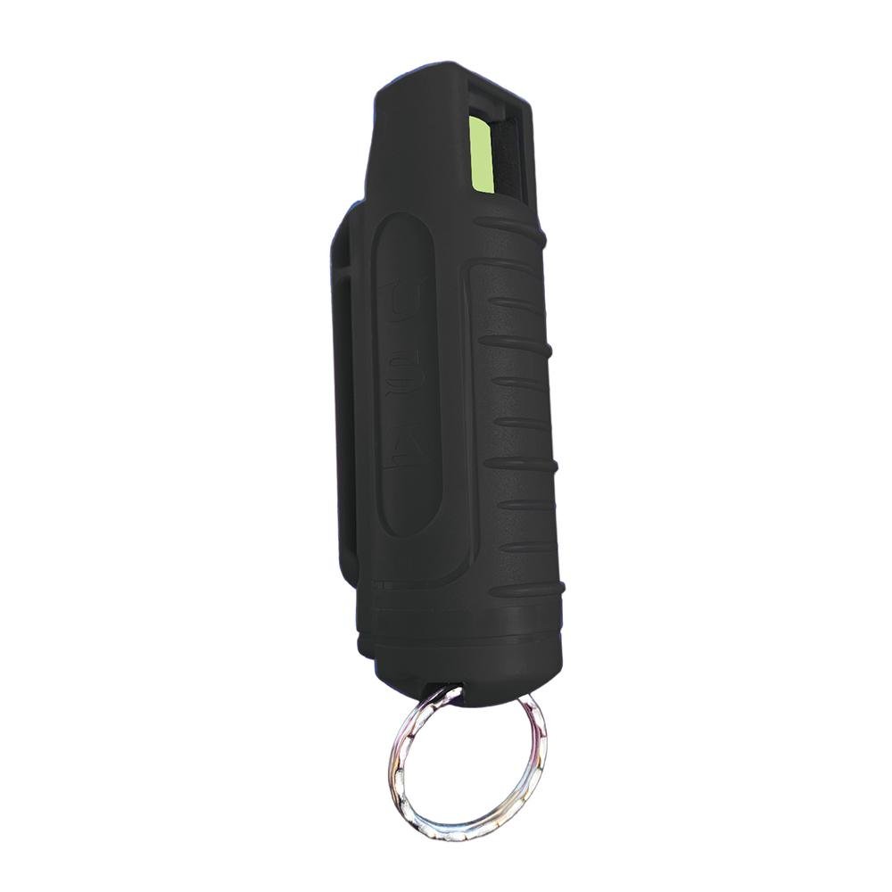 Personal Security Products Blue Heat Pepper Spray Canister with Case and Key Ring 1/2 oz Black - Personal Security Products