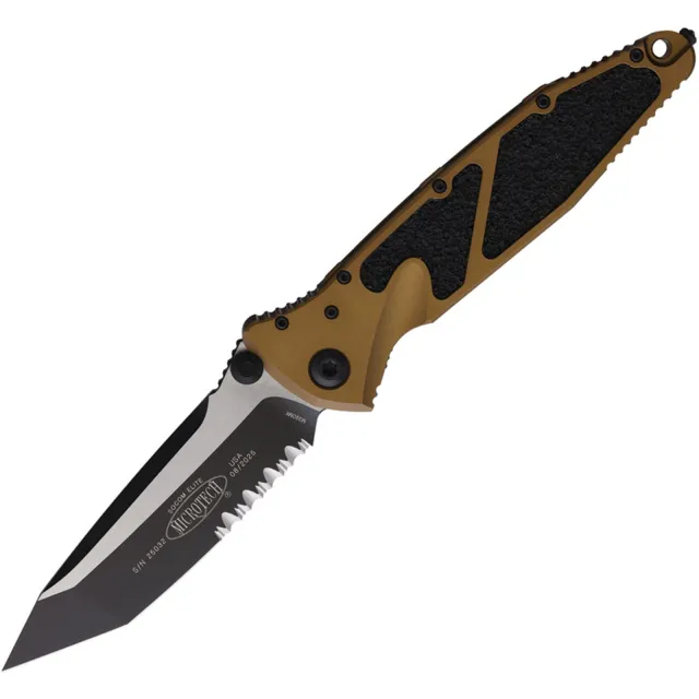 Microtech 161-2TA Socom Elite 3.98 In TNT/PS/BLK Tan Alu Handle - MICROTECH