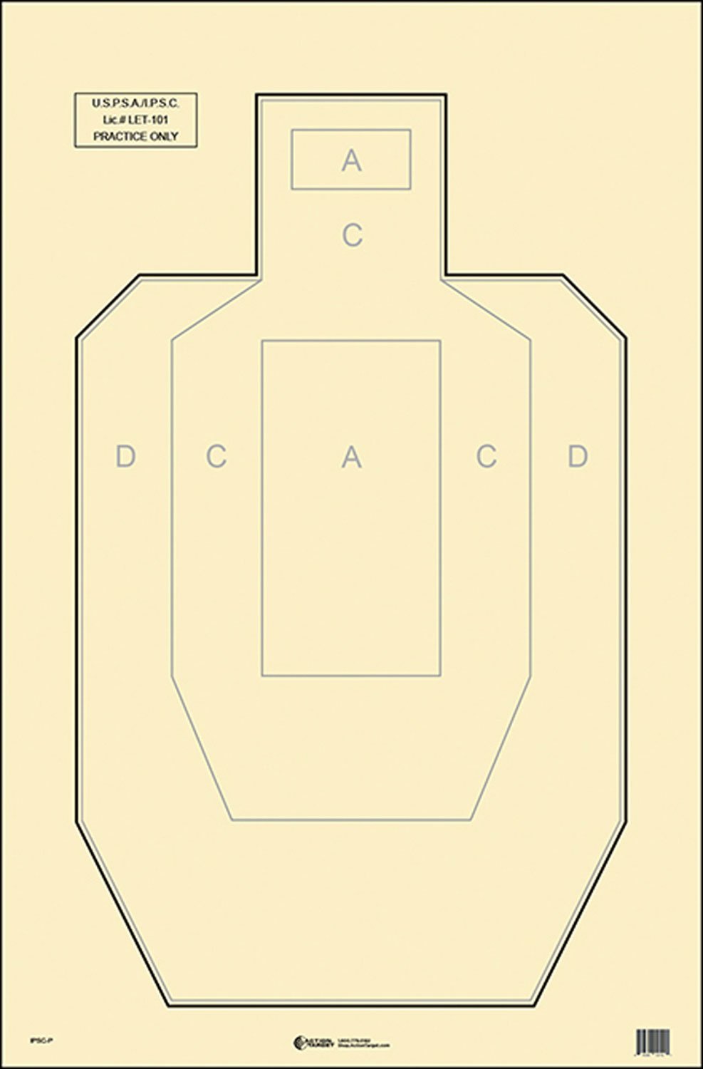 Buy Action Target IPSCP100 23"x35" IPSC/USPSA Paper Target 100 Pack online
