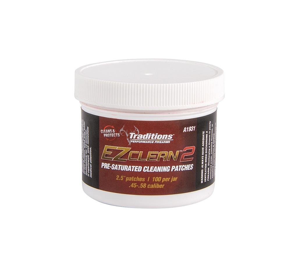 Traditions A1931 EZ Clean 2 Cleaning Patches 45-54 Cal 100 Per Pack - Traditions Performance Firearms - 45-58 CAL