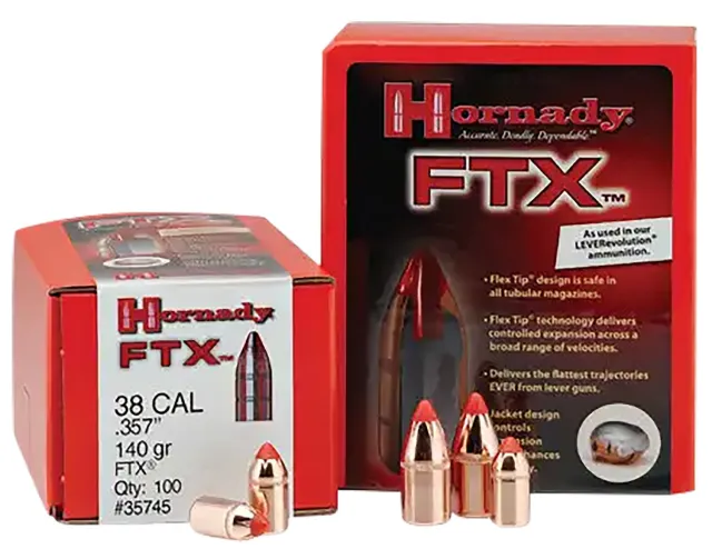 Hornady 45218 FTX Hunting 45 Cal .452 225 gr Flex Tip eXpanding (FTX) - Hornady Manufacturing Company - 45 Caliber