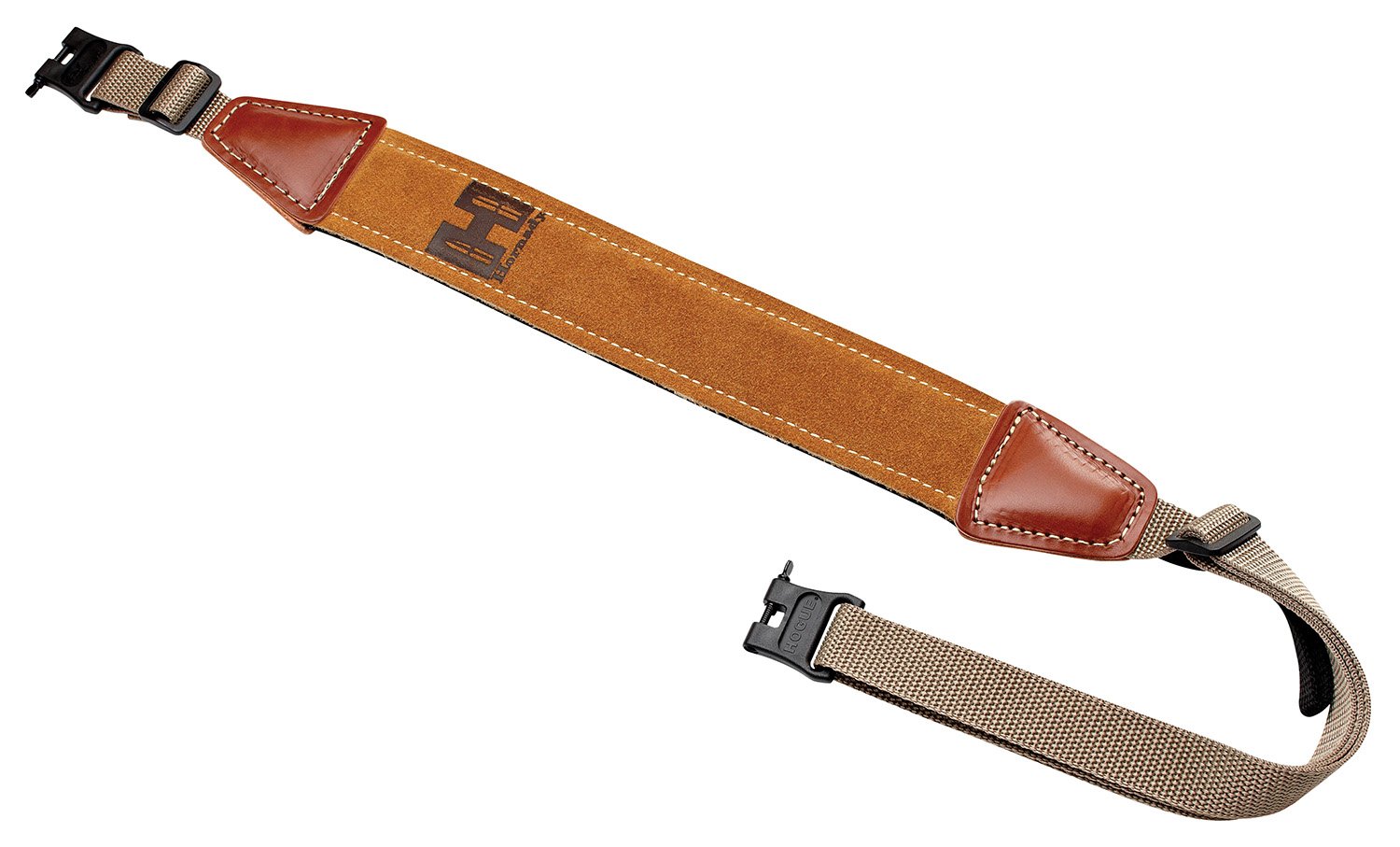 Buy Hornady 99107 Universal Brown Leather/Nylon Rifle Sling with Swivels online