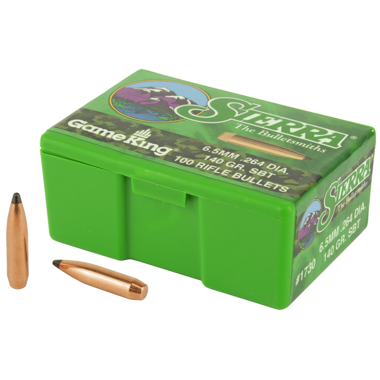 Sierra Bullets GameKing 1730 6.5 Creedmoor .264 140gr SBT 100 Box - Sierra Bullets - .264