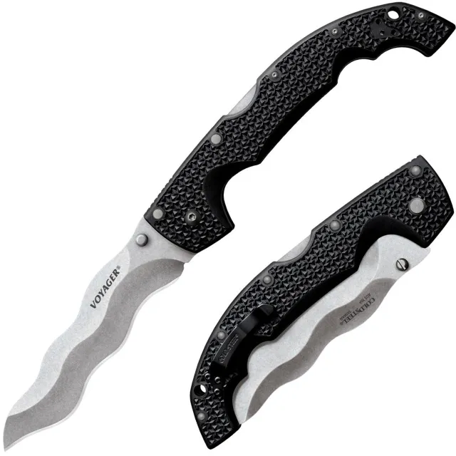 Cold Steel Kris Voyager AUS 10A Blade Tri-Ad Lock Griv-Ex 6061 Al Liners - Cold Steel