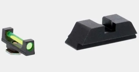 AmeriGlo GFT-125 Green Fiber Front Black Rear Sights for Glock Gen5 17-45 - Ameriglo