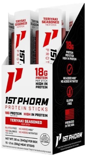 Buy 1ST PHORM Teriyaki Protein Beef Sticks Survival Gear online
