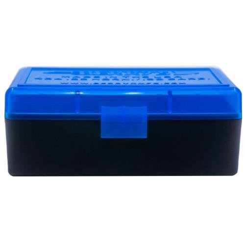 Berry's Ammo Box #404 - .22 Horn./.30 Carb. 50/rd Blue/Black - Berry's Mfg - .22 Hornet, .30 Carbine, .218 Bee, .221 Fireball, .221 Remington