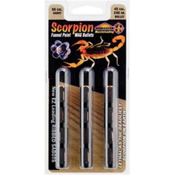 50 Cal. Sabot 260 gr. .451 Funnel Point Mag Bullet 12ct clamshell - J-Ron Inc. - 50 Cal.