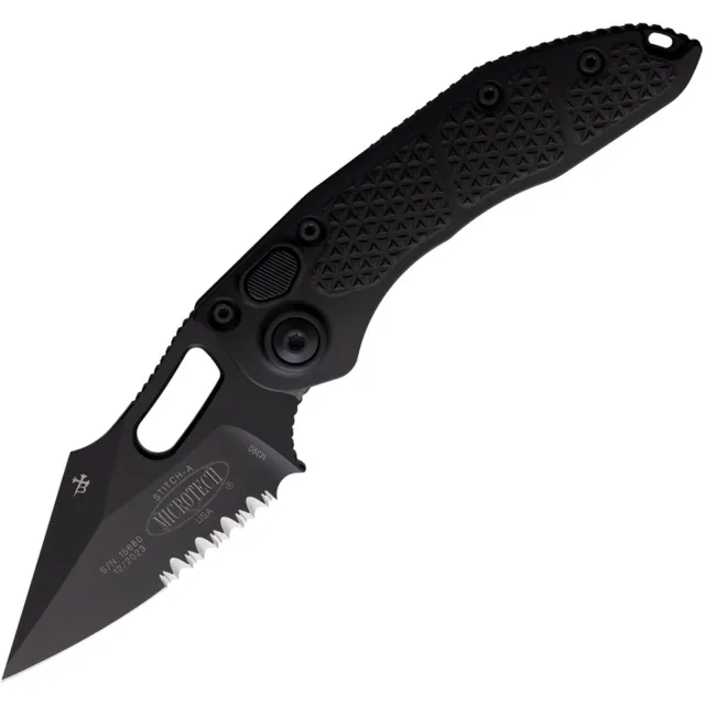 Microtech Stitch 169-2T 3.75 In SE/PS Black ALU Handle - MICROTECH