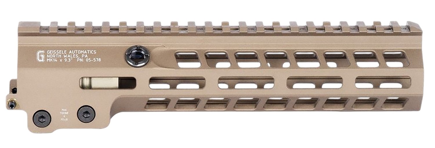 Buy Geissele 05-578S MK14 9.3" M-LOK Rail, 6061-T6 Aluminum, DDC Finish online