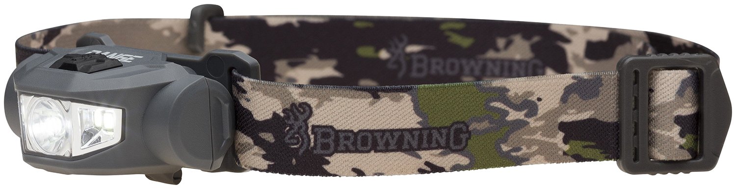 Browning 3713024 Range Headlamp 17-250 Lumens LED Dark Gray AA Water Resistant - Browning - 17-250 LUMENS