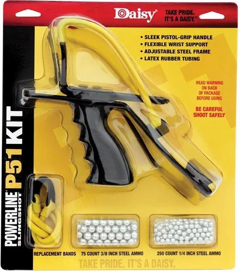 Daisy P51 Slingshot Kit - Strong Grip, Wrist Support, Surgical Tubing, Release Pouch - Daisy Manufacturing Co., Inc.