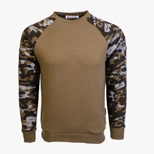 Arsenal X-Large Khaki / Camo Series Utility Cotton-Poly Standard Fit Pullover Sweater - Arsenal