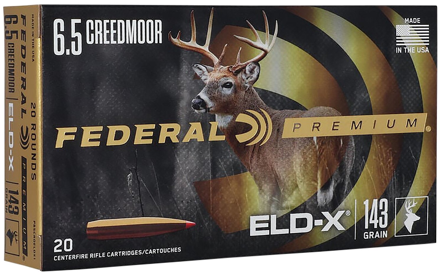 Buy Federal Premium ELD-X 6.5 Creedmoor 143 Grain 2700 fps 20 Rounds online