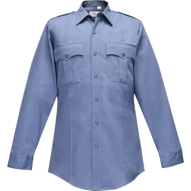 Flying Cross Duro Poplin Long Sleeve Shirt Sewn-In Creases