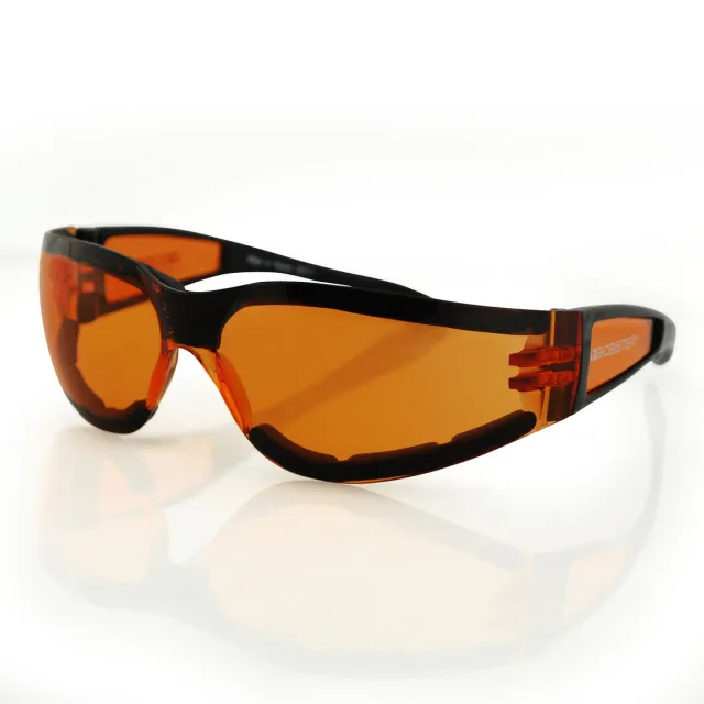Bobster ESH202 Shield II Sunglasses Black Frame Amber Lens