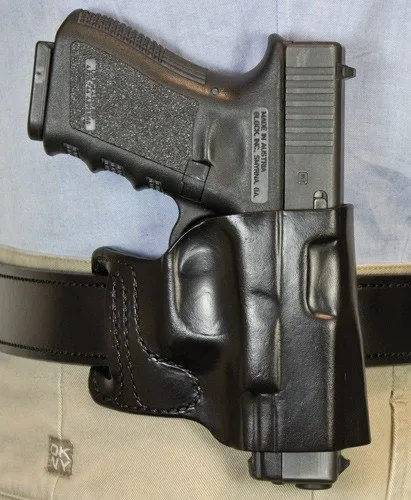 Buy DeSantis 115BAB2Z0 E-Gat Slide Holster OWB RH Leather for Glock 19 online