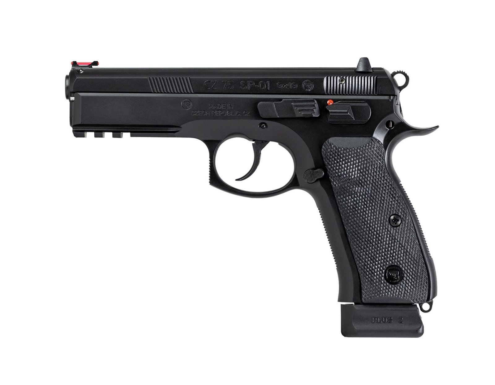 CZ-USA SP-01 9mm 4.6" Black Polycoat Semi-Auto Pistol - CZ-USA - 9mm