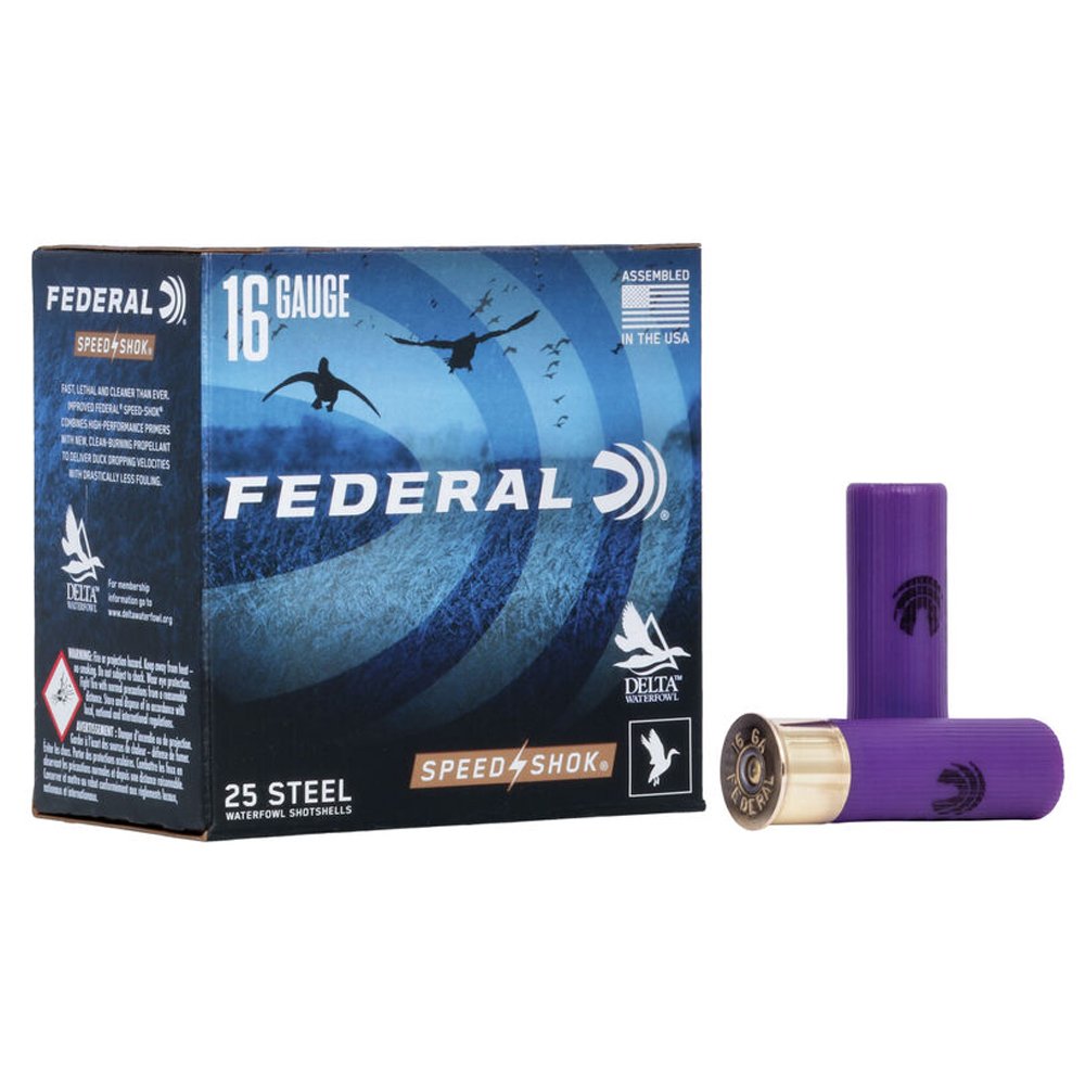 Federal WF1682 16 Gauge 2.75 in 15/16 oz 2 Shot Steel 25 Rounds - Federal Premium Ammunition - 16 Gauge