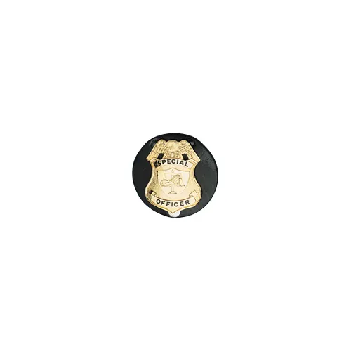 Boston Leather Circle Badge Holder Leather Plain Front Snap - Boston Leather for sale at Smoke Wagon Firearms