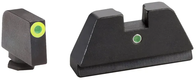 AmeriGlo GL391 Optic Sight Set Glock XL Tall Green Tritium LumiGreen - AMER