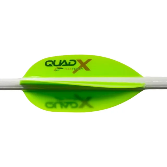 Flex Fletch QUA50CGN Quad X Vanes Cosmic Green 50 Pack - Flex Fletch