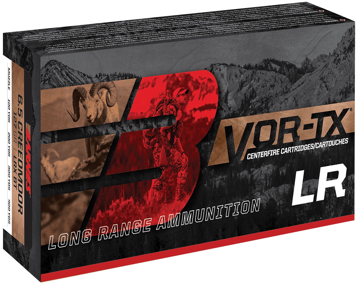 Barnes Bullets 29061 VOR-TX Long Range 338RUM 250gr LRX Boat Tail 20 Per - Browning - 338 RUM
