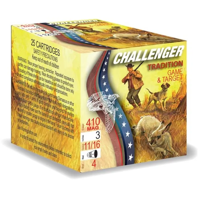 Challenger 1EXZ970006 .410 Bore 3" 11/16oz #6 Shotgun Ammo 250 Case