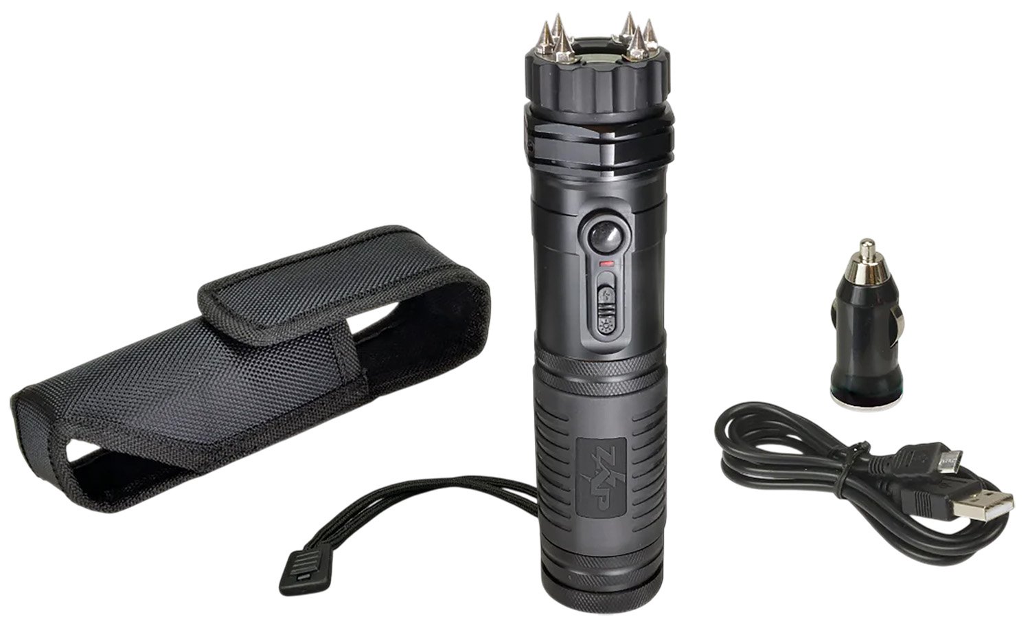 Zap ZAPLE Extreme Stun Gun/Flashlight 1M Volts Black Rechargeable - DNZ Products