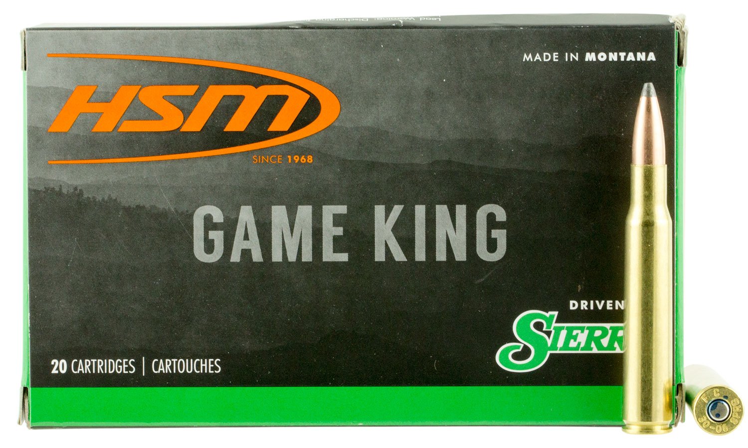 HSM Ammunition 300641N .30-06 Springfield 180gr Sierra GameKing 20rd - HSM Ammunition - 30-06 Springfield
