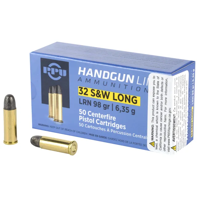 Prvi Partizan PPH32SW .32 S&W Long 98gr LRN Ammo 50 Rounds - Prvi Partizan - 32 S&W Long