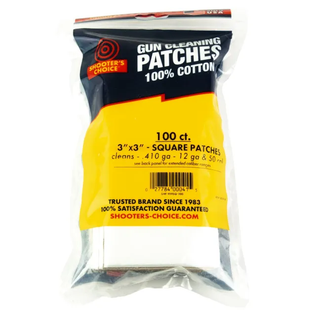 Buy Otis Technology Shooters Choice 3" Square Cotton Cleaning Patches 100 Pack online