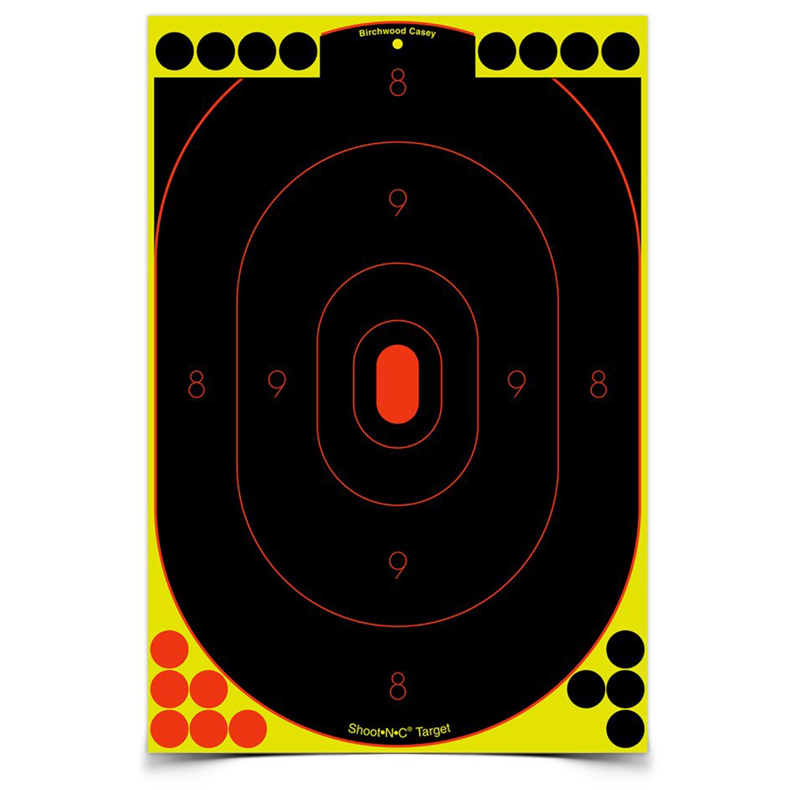 Birchwood CASEY Shoot-N-C 12x18in 5 Silhouette Targets 90 Pasters (34605) - Birchwood Casey - 12" X 18"