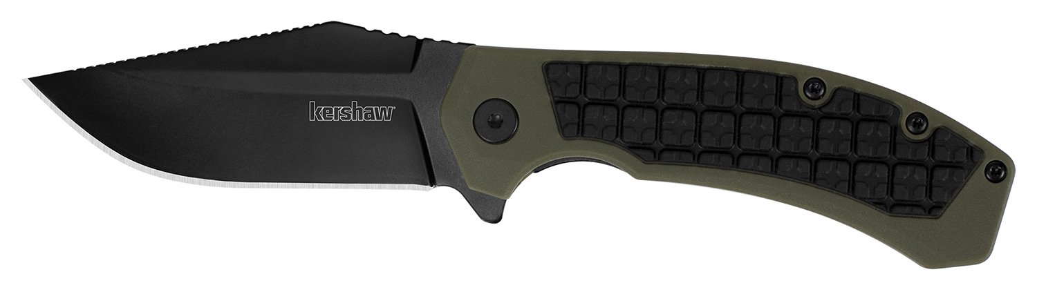 Buy Kershaw 8760 Faultline 3" Folding Knife Black Oxide Blade Nylon Handle online