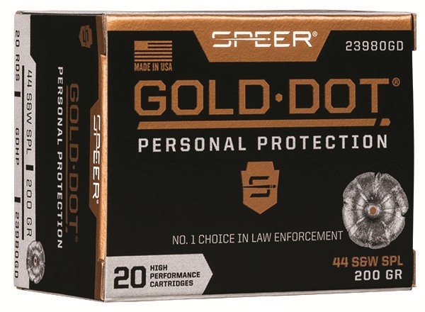 Speer 23980GD 44 S&W Special 200 Grain Hollow Point 20 Rounds Box - Speer - 44 S&W Spl