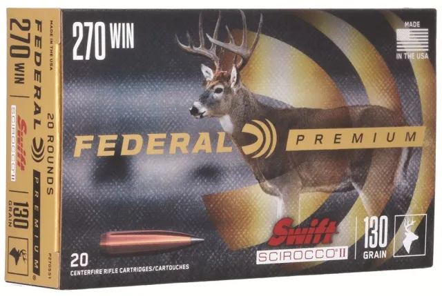 Buy Federal Premium Ammunition P270SS1 270 Win 130gr Swift Scirocco 20rd online