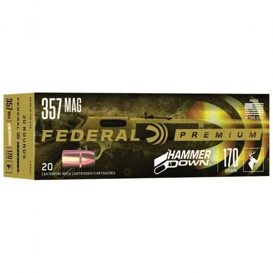 Buy Federal Premium HammerDown .357 Magnum, 170gr Bonded Hollow Point, Nickel-Plated, 20 Rounds online
